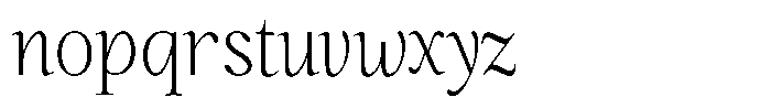 Kanellis Plain Thin Condensed Font LOWERCASE
