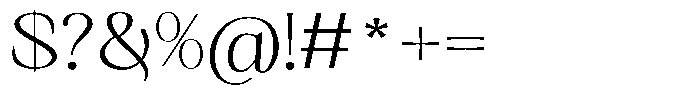 Kanellis Plain Thin Expanded Font OTHER CHARS