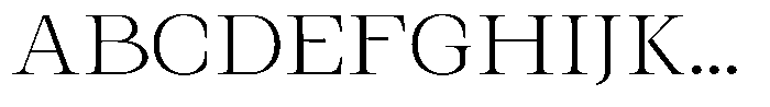 Kanellis Plain Thin Expanded Font UPPERCASE