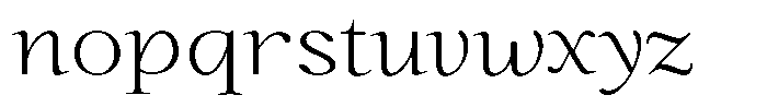 Kanellis Plain Thin Expanded Font LOWERCASE