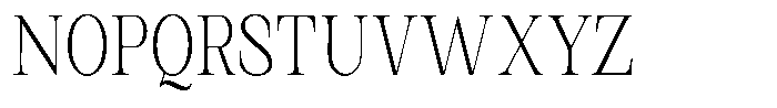 Kanellis Plain Thin Extra Condensed Font UPPERCASE