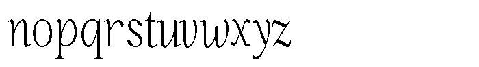 Kanellis Plain Thin Extra Condensed Font LOWERCASE