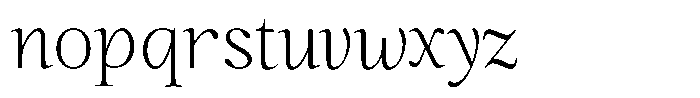 Kanellis Plain Thin Semi Condensed Font LOWERCASE