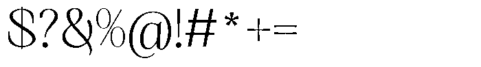 Kanellis Plain Thin Font OTHER CHARS