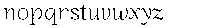Kanellis Plain Thin Font LOWERCASE