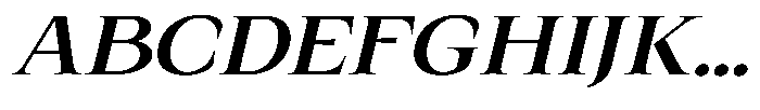 Kanellis Sem Bold Exp Italic Font UPPERCASE