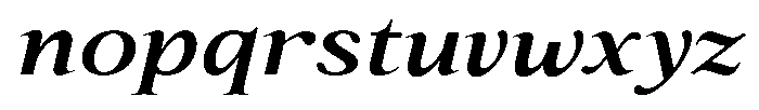 Kanellis Sem Bold Exp Italic Font LOWERCASE