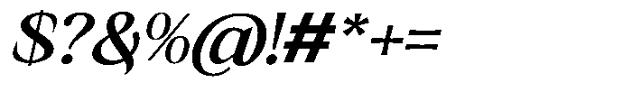 Kanellis Sem Bold Sem Exp Italic Font OTHER CHARS