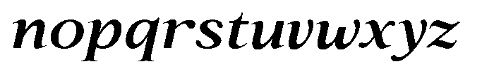 Kanellis Sem Bold Sem Exp Italic Font LOWERCASE