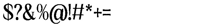 Kanellis Semi Bold Condensed Font OTHER CHARS