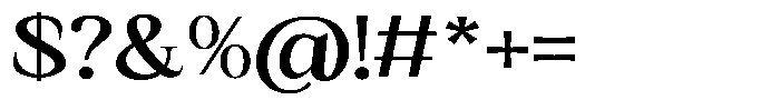 Kanellis Semi Bold Expanded Font OTHER CHARS