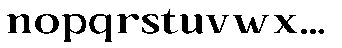 Kanellis Semi Bold Expanded Font LOWERCASE