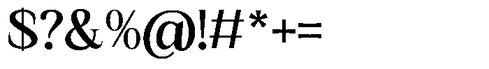 Kanellis Semi Bold Font OTHER CHARS