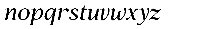 Kanellis Semi Condensed Italic Font LOWERCASE