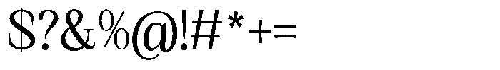 Kanellis Semi Condensed Font OTHER CHARS