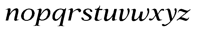 Kanellis Semi Expanded Italic Font LOWERCASE