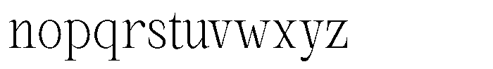 Kanellis Thin Condensed Font LOWERCASE
