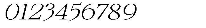 Kanellis Thin Expanded Italic Font OTHER CHARS
