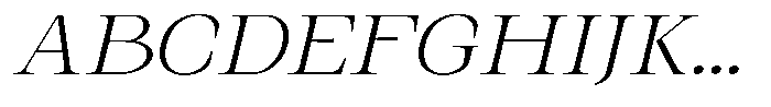Kanellis Thin Expanded Italic Font UPPERCASE