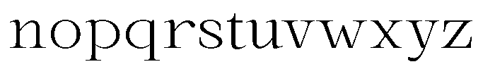 Kanellis Thin Expanded Font LOWERCASE