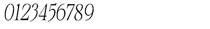 Kanellis Thin Extra Condensed Italic Font OTHER CHARS