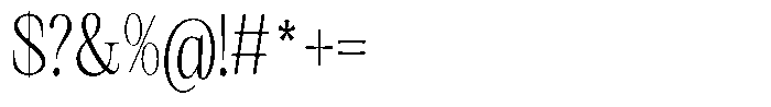 Kanellis Thin Extra Condensed Font OTHER CHARS