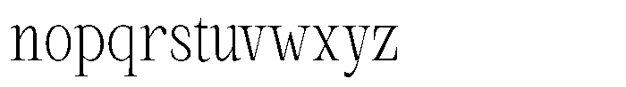 Kanellis Thin Extra Condensed Font LOWERCASE