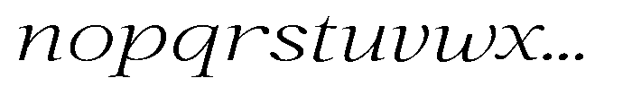 Kanellis Thin Extra Exp Italic Font LOWERCASE