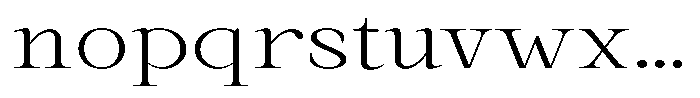 Kanellis Thin Extra Expanded Font LOWERCASE
