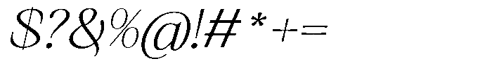 Kanellis Thin Sem Exp Italic Font OTHER CHARS