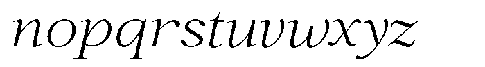 Kanellis Thin Sem Exp Italic Font LOWERCASE