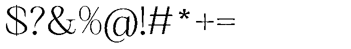 Kanellis Thin Semi Expanded Font OTHER CHARS