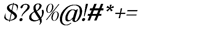 Kanellis Variable Thin Italic Font OTHER CHARS