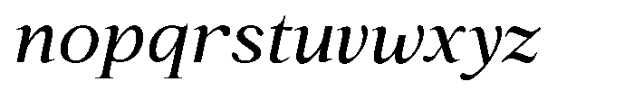 Kanellis Variable Thin Italic Font LOWERCASE