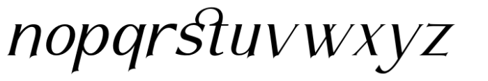 Kangen Serif Italic Font LOWERCASE