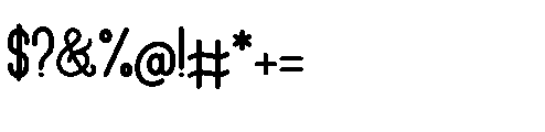 Kanita Aquieloz Regular Font OTHER CHARS
