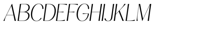 Kannesha Extra Light Italic Font UPPERCASE