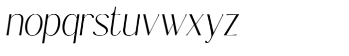 Kannesha Extra Light Italic Font LOWERCASE