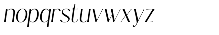 Kannesha Light Italic Font LOWERCASE