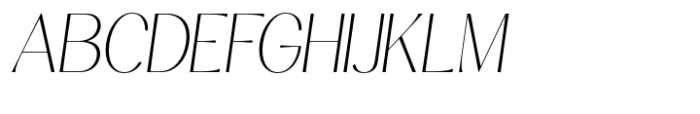 Kannesha Thin Italic Font UPPERCASE