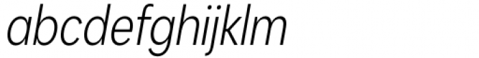 Kanyon Condensed Book Italic Font LOWERCASE