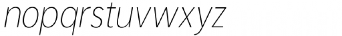 Kanyon Condensed Thin Italic Font LOWERCASE