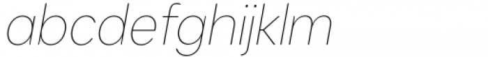 Kanyon Narrow Hairline Italic Font LOWERCASE
