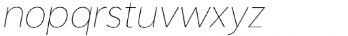 Kanyon Narrow Hairline Italic Font LOWERCASE