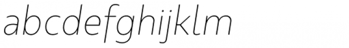 Kappa Text Thin Italic Font LOWERCASE
