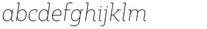 Kappa Vol2 Display Thin Italic Font LOWERCASE