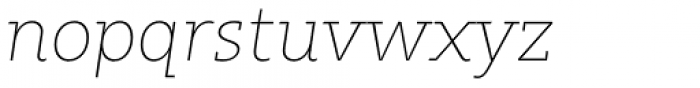 Kappa Vol2 Display Thin Italic Font LOWERCASE