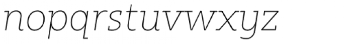 Kappa Vol2 Thin Italic Font LOWERCASE