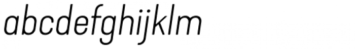 Kapra Neue Extra Light Expanded Italic Font LOWERCASE