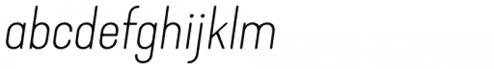 Kapra Neue Pro Thin Italic Expanded Rounded Font LOWERCASE